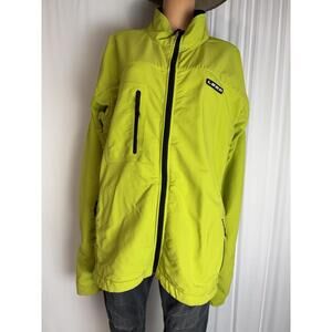men’s Loop Fly Fishing Jacket 2XL neon zippered Pockets, hood full  zip up